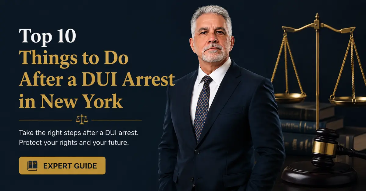 Top 10 Things to Do After a DUI Arrest in New York